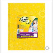 CUADERNO RAYADO T/D X 50 H FORRADO AMARILLO EXITO