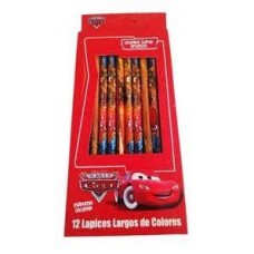 LAPICES DE COLORES X 12 LARGOS PERSONAJES CARS