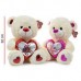 PELUCHE OSO CON CORAZON METALIZADO 32 CM PHI PHI 5422