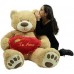 PELUCHE OSO GIGANTE CON CORAZON 1,30 M PHI PHI