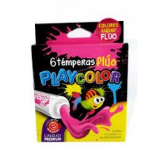 TEMPERA POMO PLAYCOLOR X 6 FLUO