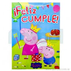 AFICHE FELIZ CUMPLE PEPPA PIG