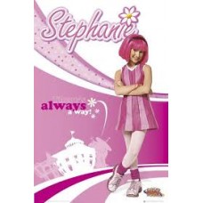 AFICHE FELIZ CUMPLE STEPHANIE LAZY TOWN