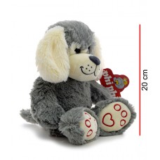 PELUCHE PERRO CON CORAZON 20 CM PHI PHI 3816