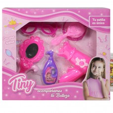 SET DE BELLEZA TINY CON SECADOR, ANTEOJOS Y ACCESORIOS EN CAJA