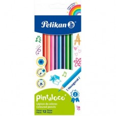 LAPICES DE COLORES X 12 LARGOS PELIKAN PINTALOCO