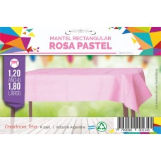 MANTEL DESCARTABLE FRISELINA ROSA PASTEL