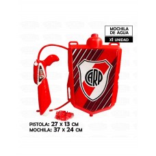 PISTOLA DE AGUA CON MOCHILA RIVER PLATE