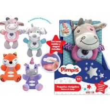 PELUCHE DE APEGO PEQUEÑOS AMIGUITOS PIMPIS CON LUZ Y SONIDOS