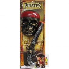 SET DE PIRATA MASCARA Y TRABUCO EN BLISTER