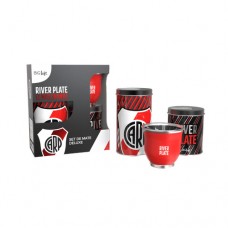 SET MATERO X 3 (MATE + LATAS VERTEDORAS) DE LUXE RIVER PLATE