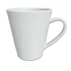 TAZA DE CERAMICA CONICA BLANCA