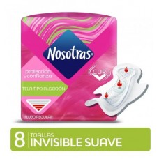 TOALLITAS FEMENINAS NOSOTRAS X 8 INVISIBLE SUAVE