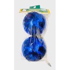 GLOBO NAVIDEÑO 8 CM AZUL X 2