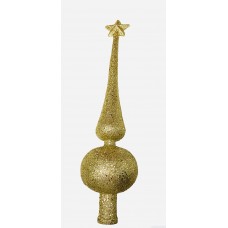 PUNTAL NAVIDEÑO 27 CM DORADO CON ESTRELLA GIBREADO