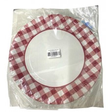 PLATOS DESCARTABLES X  10 - 22,5 CM BORDE ESCOCES PICNIC