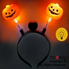 HALLOWEEN - VINCHA CON CALABAZAS CON LUZ